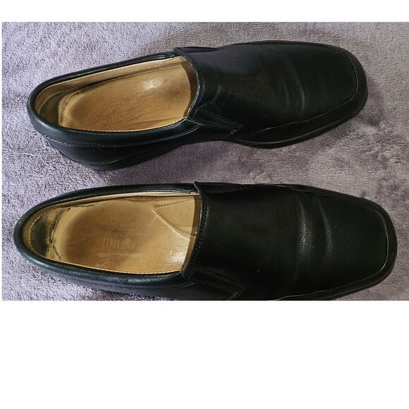 Bruno Magli Slip on Loafer Men's Size 7.5 Black Leather *Flawed‎ - Picture 2 of 9